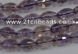 CAN19 15.5 inches 8*12mm faceted rice natural ametrine beads