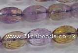 CAN21 15.5 inches 13*18mm faceted rice natural ametrine beads