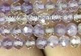 CAN210 15.5 inches 4mm round faceted ametrine beads wholesale