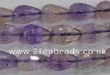 CAN23 15.5 inches 10*14mm faceted teardrop natural ametrine beads