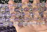 CAN230 15.5 inches 10mm faceted round ametrine gemstone beads