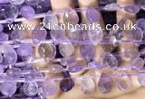 CAN239 Top drilled 10*14mm faceted briolette ametrine beads