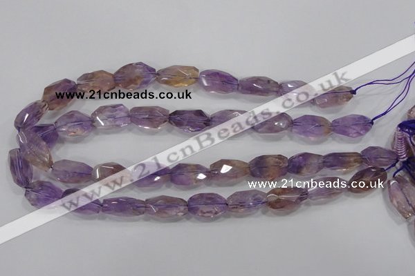 CAN29 15.5 inches 15*20mm faceted nugget natural ametrine beads