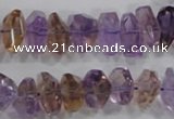 CAN31 15.5 inches 8*18mm faceted nugget natural ametrine beads