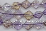CAN35 15.5 inches 10*10mm diamond natural ametrine gemstone beads