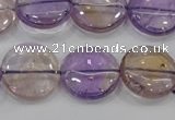 CAN44 15.5 inches 18mm flat round natural ametrine gemstone beads