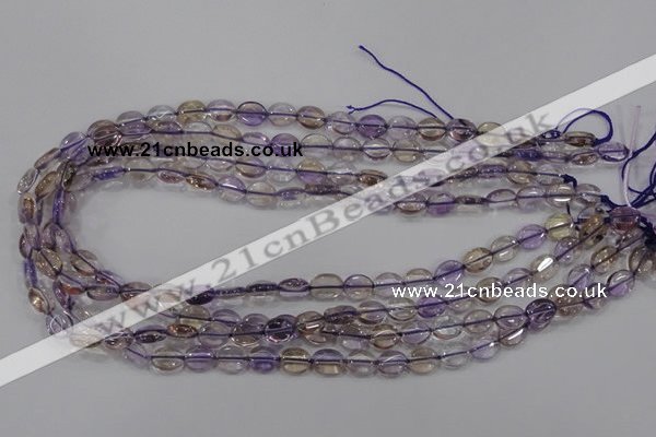 CAN46 15.5 inches 8*10mm oval natural ametrine gemstone beads