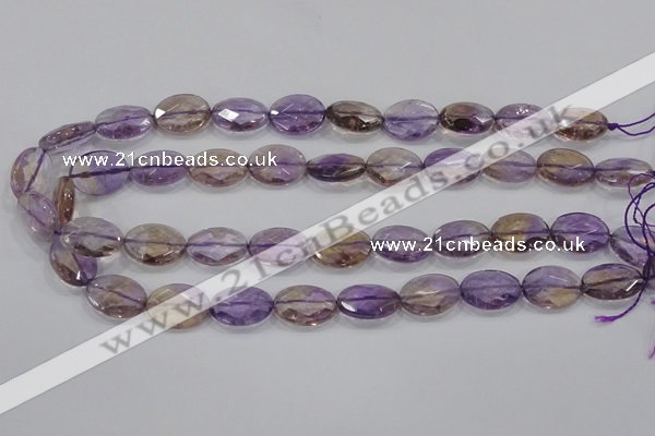 CAN56 15.5 inches 12*16mm faceted oval natural ametrine beads