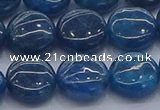 CAP382 15.5 inches 12mm flat round apatite gemstone beads