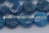 CAP388 15.5 inches 10mm faceted coin apatite gemstone beads