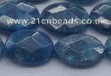 CAP392 15.5 inches 13*18mm faceted oval apatite gemstone beads