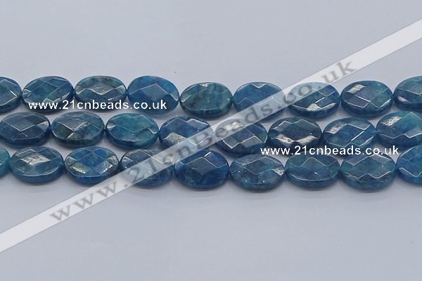 CAP393 15.5 inches 15*20mm faceted oval apatite gemstone beads