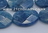 CAP394 15.5 inches 18*25mm faceted oval apatite gemstone beads