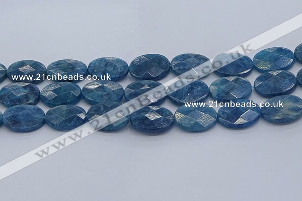 CAP394 15.5 inches 18*25mm faceted oval apatite gemstone beads