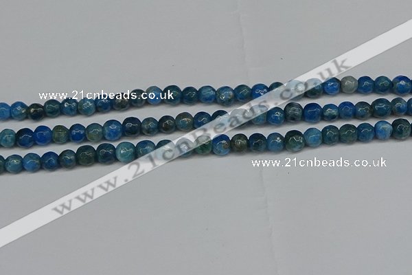 CAP521 15.5 inches 6mm faceted round apatite gemstone beads