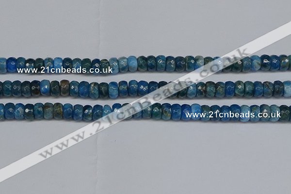 CAP529 15.5 inches 4*7mm faceted rondelle apatite gemstone beads