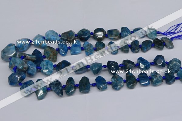 CAP535 15.5 inches 10*18mm - 16*30mm faceted freeform apatite beads