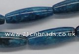 CAP59 15.5 inches 10*30mm rice dyed apatite gemstone beads wholesale