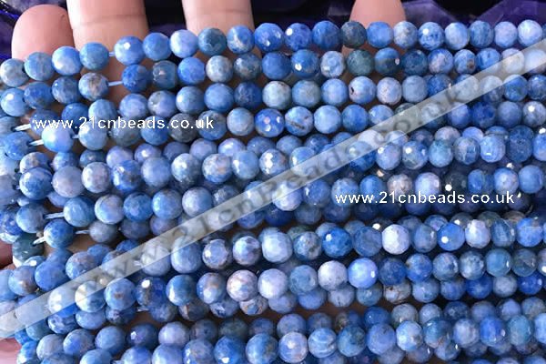 CAP593 15.5 inches 6mm faceted round apatite gemstone beads