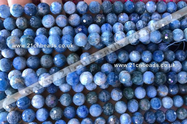 CAP594 15.5 inches 8mm faceted round apatite gemstone beads