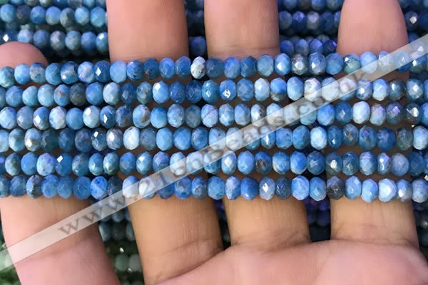 CAP616 15.5 inches 3*5mm faceted rondelle apatite gemstone beads