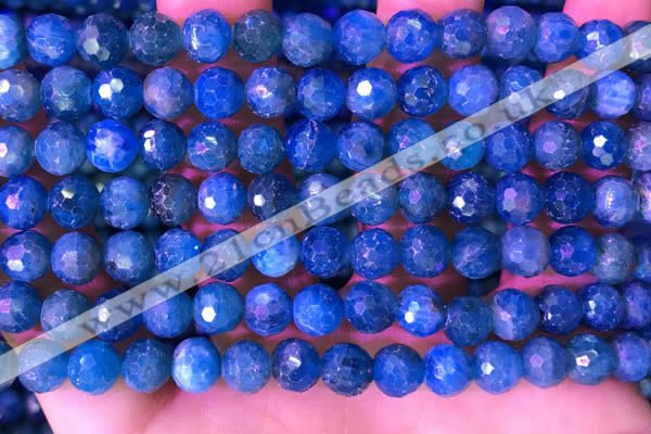 CAP659 15.5 inches 7mm faceted round apatite gemstone beads