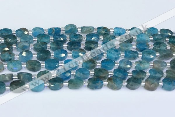 CAP700 15.5 inches 6*8mm faceted oval apatite beads