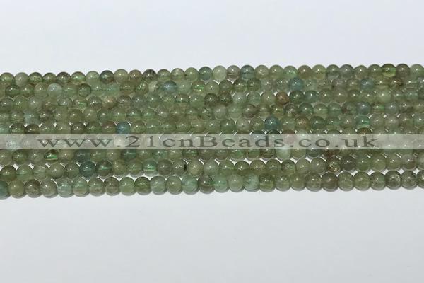 CAP708 15.5 inches 4mm round green apatite gemstone beads wholesale