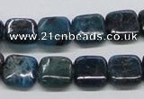 CAP72 15.5 inches 12*12mm square dyed apatite gemstone beads wholesale