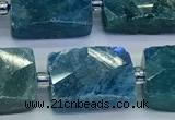 CAP750 15 inches 10*14mm faceted rectangle apatite beads