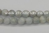 CAQ102 15.5 inches 8mm round AB grade natural aquamarine beads