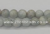 CAQ103 15.5 inches 10mm round AB grade natural aquamarine beads