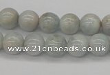 CAQ104 15.5 inches 12mm round AB grade natural aquamarine beads