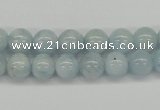 CAQ108 15.5 inches 6mm round A grade natural aquamarine beads