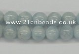 CAQ109 15.5 inches 8mm round A grade natural aquamarine beads