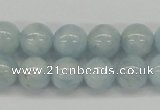 CAQ110 15.5 inches 10mm round A grade natural aquamarine beads