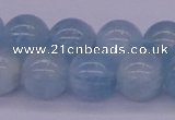 CAQ126 15.5 inches 14mm round AAA grade natural aquamarine beads