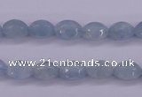 CAQ132 15.5 inches 7*10mm faceted rice natural aquamarine beads