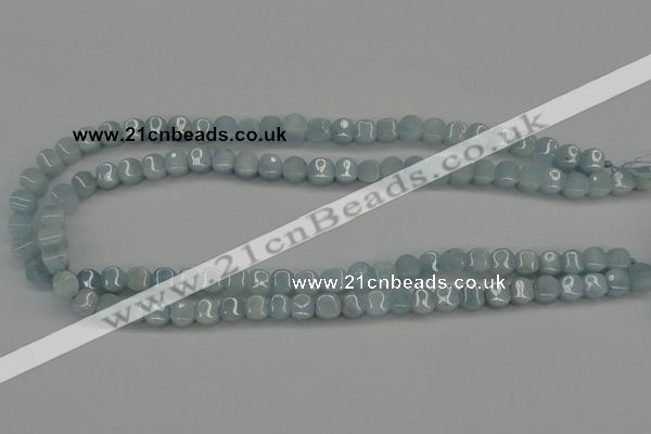 CAQ134 15.5 inches 7*7mm lantern natural aquamarine beads