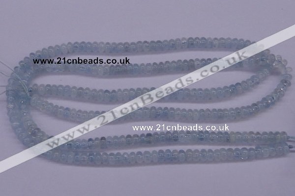 CAQ137 15.5 inches 3*5mm rondelle natural aquamarine beads