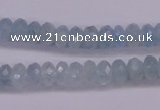 CAQ139 15.5 inches 5*8mm faceted rondelle natural aquamarine beads