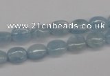 CAQ142 15.5 inches 8*10mm oval natural aquamarine beads wholesale