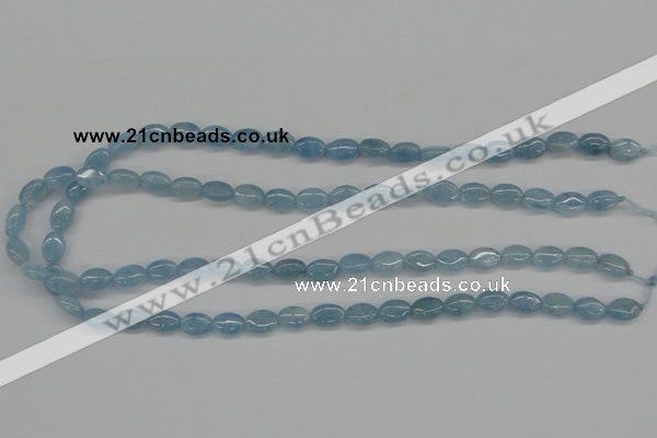 CAQ143 15.5 inches 8*10mm oval natural aquamarine beads wholesale