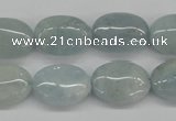 CAQ144 15.5 inches 13*18mm oval natural aquamarine beads wholesale