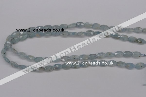 CAQ146 15.5 inches 8*12mm faceted oval natural aquamarine beads