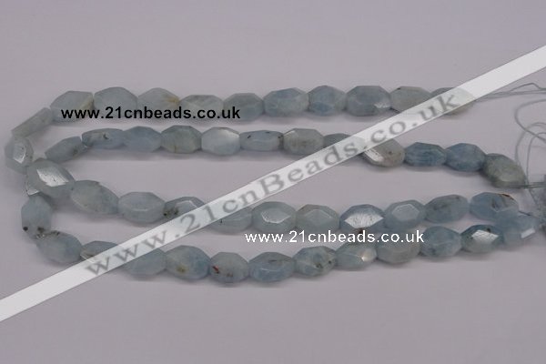 CAQ159 15.5 inches 12*16mm octagonal natural aquamarine beads