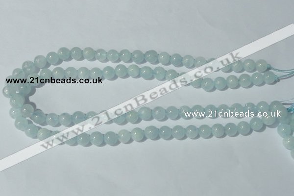 CAQ202 15.5 inches 10mm round natural aquamarine beads wholesale