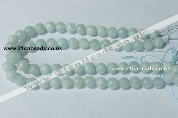 CAQ204 15.5 inches 13mm round natural aquamarine beads wholesale