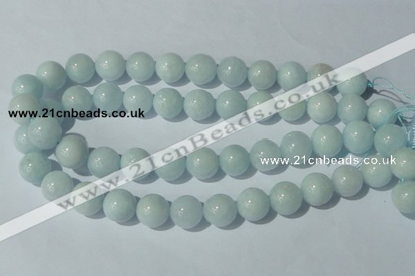CAQ206 15.5 inches 16mm round natural aquamarine beads wholesale