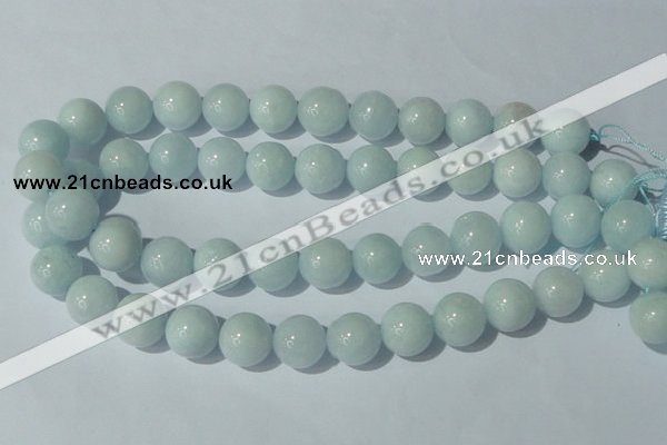 CAQ206 15.5 inches 16mm round natural aquamarine beads wholesale